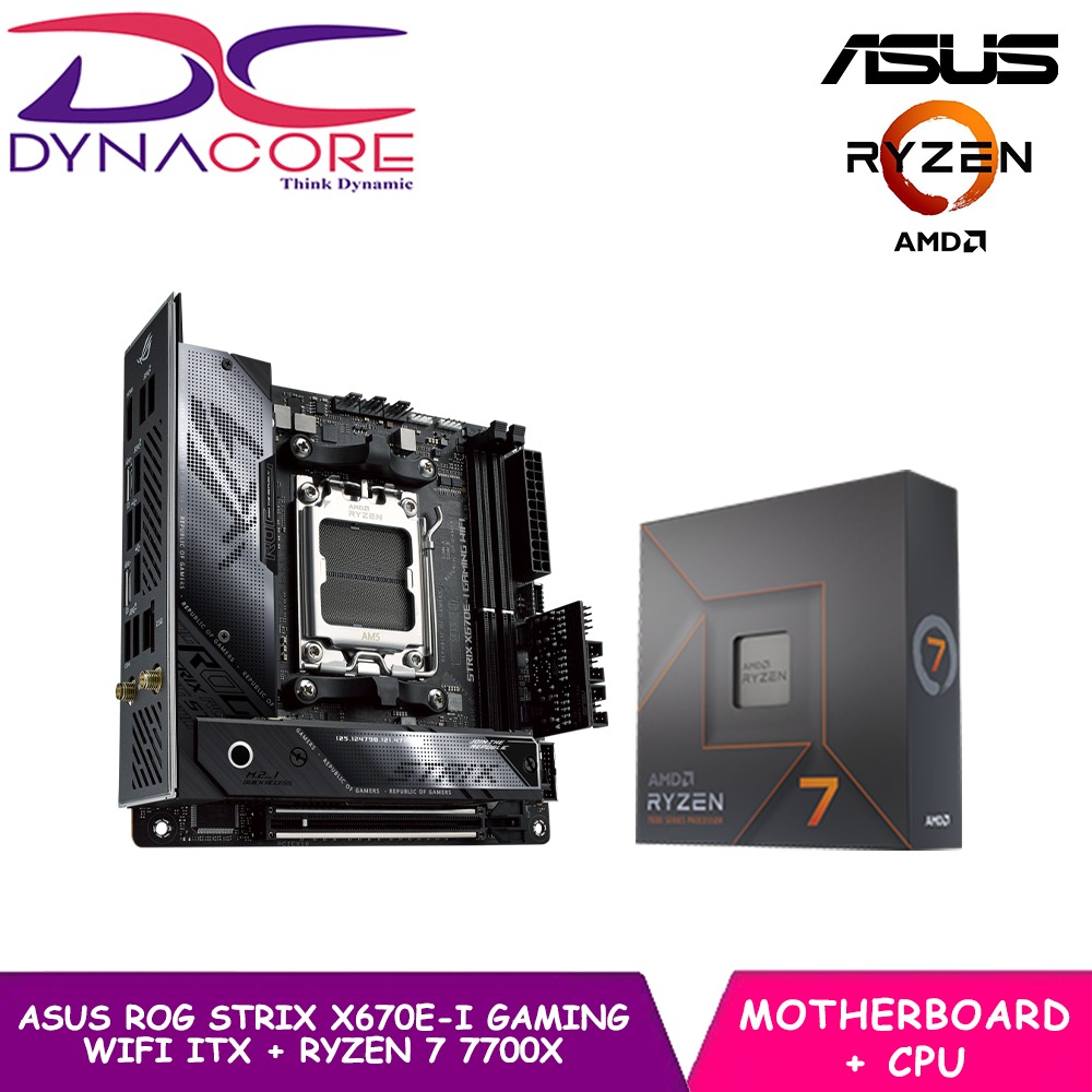 ASUS ROG STRIX X670E-I GAMING WIFI ITX + RYZEN 7 7700X