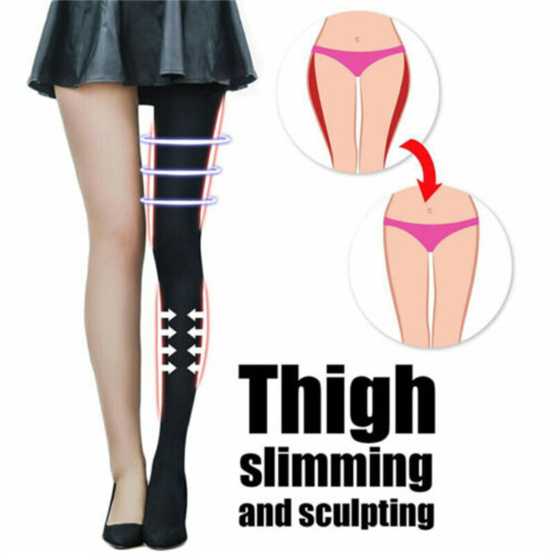 Let's Slim High Stockings/Korean Compression Pantyhose/Legs & Thigh & Waist Slimming/Hip Up Tights