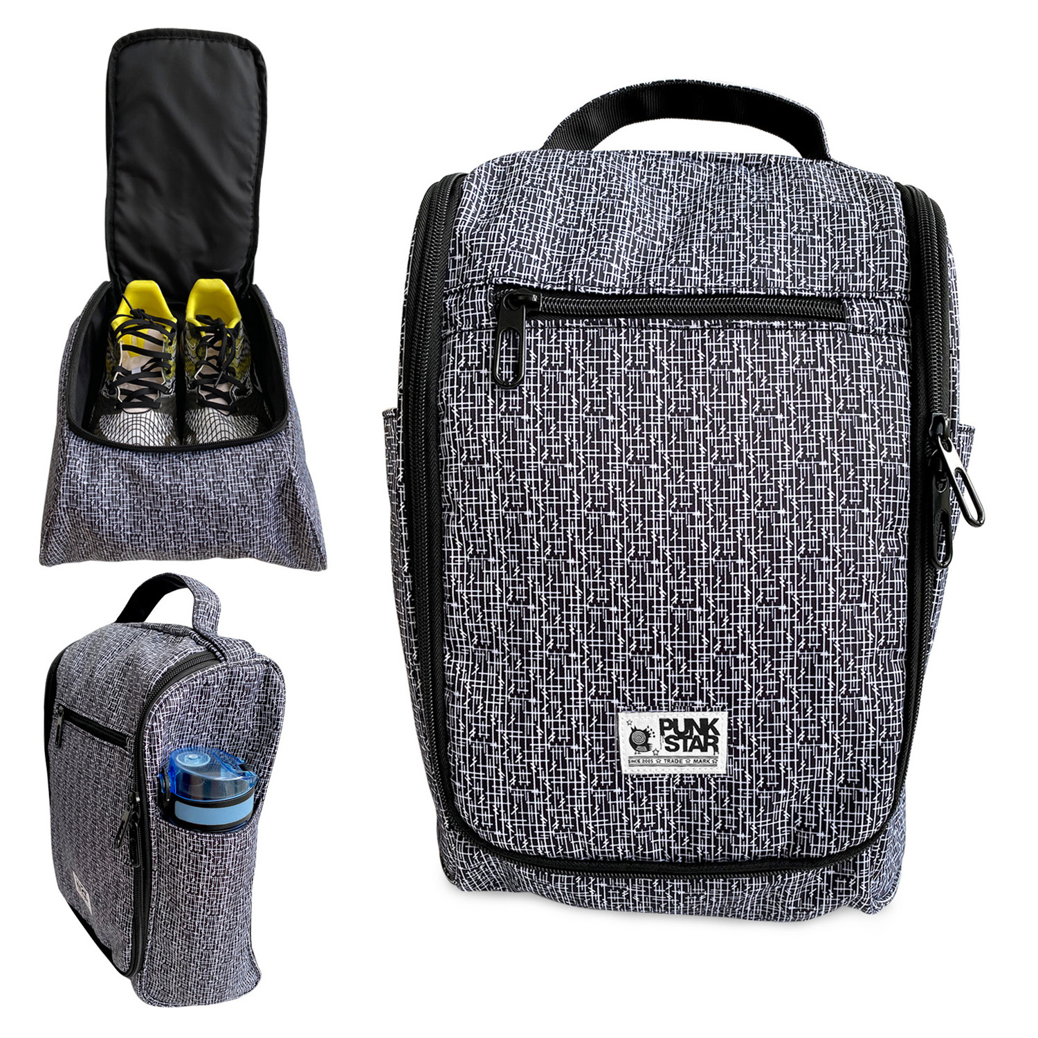 PUNKSTAR Water Resistant Shoe Bags With Zipper Pockets Large Capacity Size for Travel Sport Storage Packing Organizer