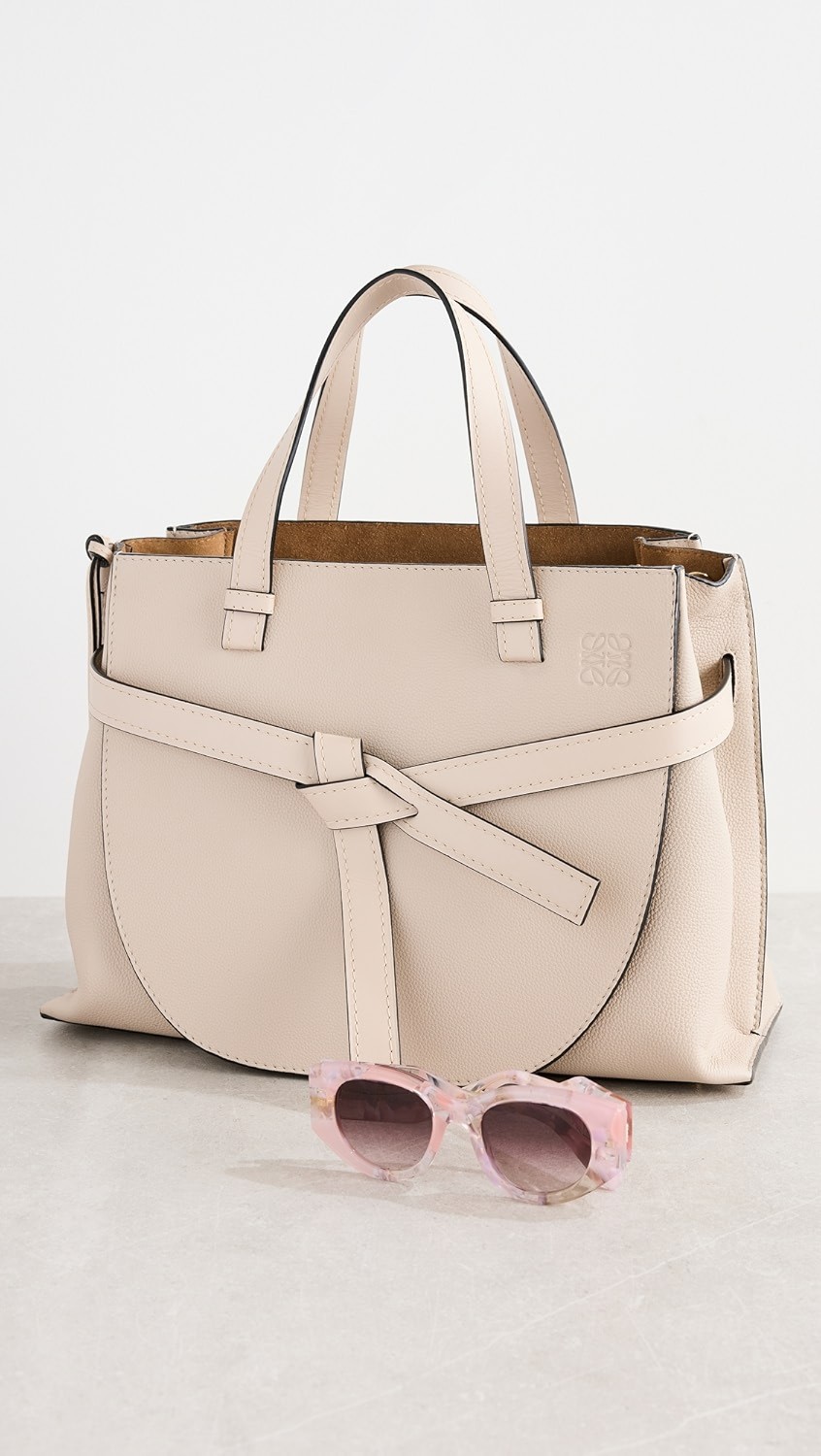 Loewe Grey Grained Calfskin Gate Top Handle Tote